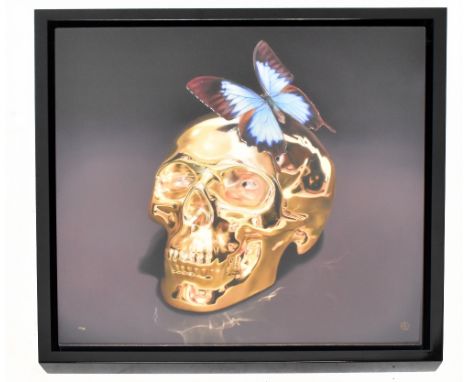 RORY HANCOCK; signed, limited edition print, 'Butterfly Kiss', edition 13/95, 66 x 66cm, certificate of authenticity, framed.