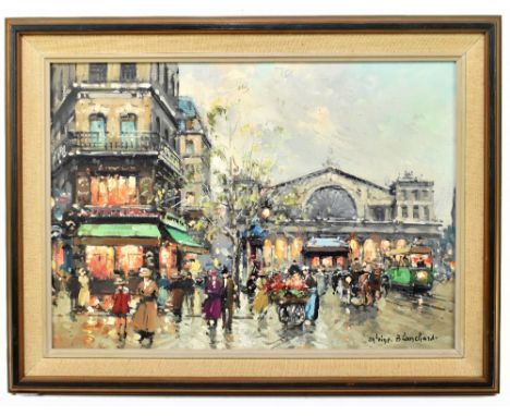 ANTOINE BLANCHARD (French, 1910-1988); oil on canvas, 'Gar De L'Est, Paris', signed lower right, bears Unicorn Gallery of Wil