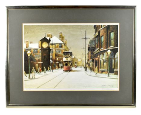 ARTHUR DELANEY (BRITISH, 1927-1987); limited edition colour print, Altrincham, signed lower right, 43/500 lower left, 34.5 x 