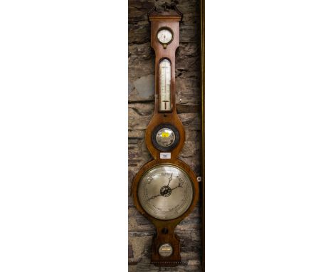 INLAID MAHOGANY BAROMETER