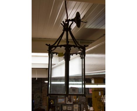 BRASS + GLASS HALL CENTRE LIGHT