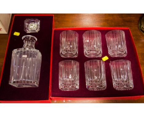 BACCARAT DECANTER + 6 GLASSES (CASED)