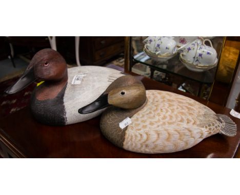 PAIR OF DUCK DECOYS - ROBERT DUNLOP