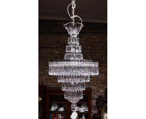 LARGE WATERFORD CRYSTAL CHANDELIER "ETOILE" 41" HIGH AND 23"DIAM.