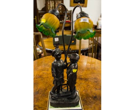 READING LAMP WITH BOY + GIRL
