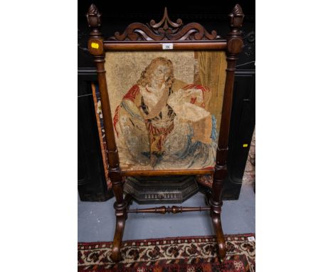 WILLIAM IV ROSEWOOD FIRESCREEN - PROVENANCE ADARE MANOR