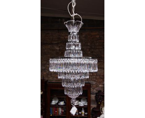 LARGE WATERFORD CRYSTAL CHANDELIER "ETOILE" 41" HIGH AND 23"DIAM.