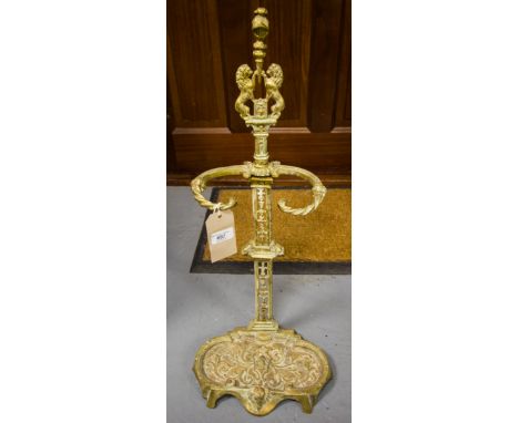 NEAT ORNATE BRASS STICK STAND