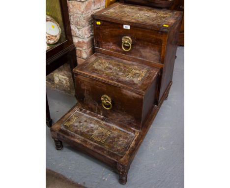 LIFT TOP BED STEPS WITH COMMODE WILLIAM IV