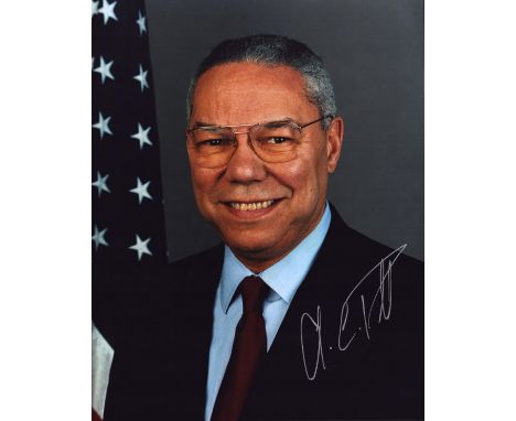 Colin Powell signed 10x8inch colour photo.  April 5, 1937 – October 18, 2021) was an American politician, statesman, diplomat