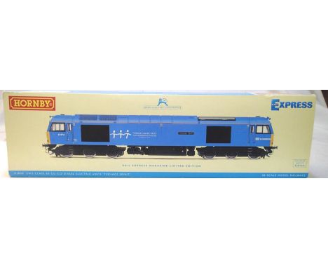 OO scale Hornby R2800, class 60 diesel, 60074, EWS/DB Schenker, pale blue Livery Teenage Spirit, Teenage Cancer Trust Limited