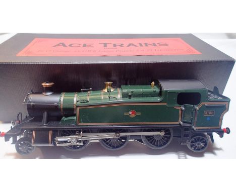 O gauge Ace Trains large Prairie tank BR Green, Late Crest 4160, in excellent condition, two chips on running plate, boxed. P