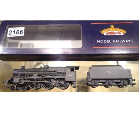 OO scale Bachmann 31-160 Jubilee 45697 Achilles, B.R Green, Late Crest, weathered, in near mint condition, storage wear to bo