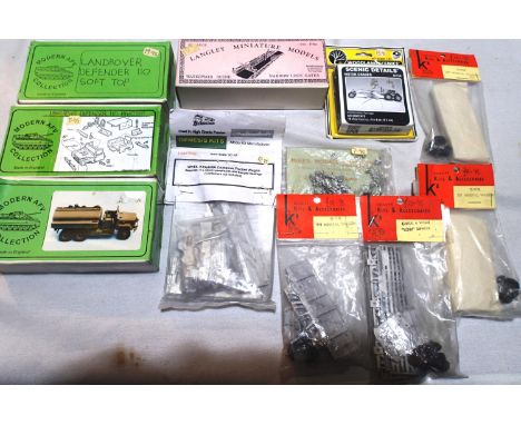 Selection of 1/72 scale kits, metal and plastic includes vehicles and railway wagons. P&amp;P Group 1 (£14+VAT for the first 