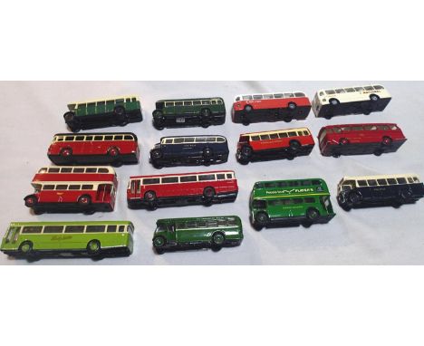 Fourteen code 3 1/72 scale buses and coaches, Corgi EFE etc, various Liveries in mostly good to very good condition, unboxed.