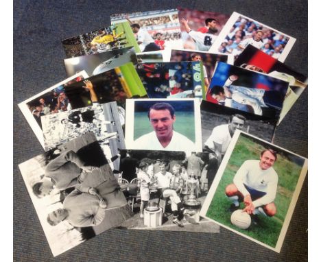 Football Tottenham Hotspur collection 29 unsigned 10x8 assorted photos featured White Hart Lane legends such as Dave Mackay, 
