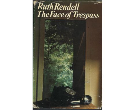 Ruth Rendell signed hardback book titled The Faces of Trespass first edition signature on the inside title page dated 25th Ma