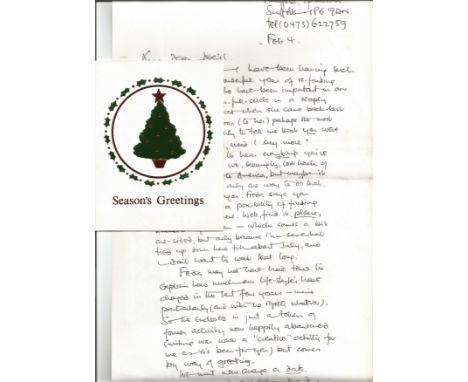 David Thompson hardback book titled Raphael The Life and the Legacy. This item also comes with a ALS and a Christmas card fro