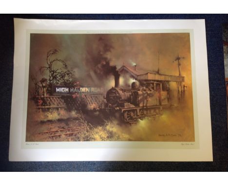 Railway Print 36x26 titled HIGH HALDEN ROAD by the artist Barrie A. F. Clark. Good condition. All autographs come with a Cert