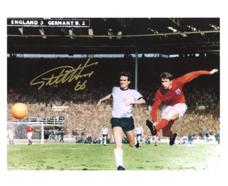 Geoff Hurst Signed England 1966 World Cup 12x16 Art Print. Good condition. All autographs come with a Certificate of Authenti