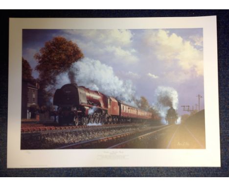 Railway Print 20x28 approx titled Duchess on Camden Bank limited edition 210/850 signed in pencil by the artist Barry G Price