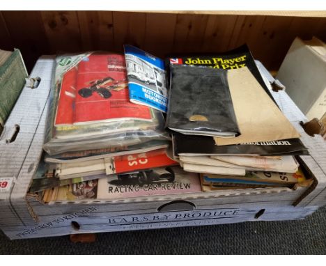 MOTOR RACING:&nbsp;a quantity of ephemera and periodicals related, largely vintage publications, contained in one box. (Qty) 