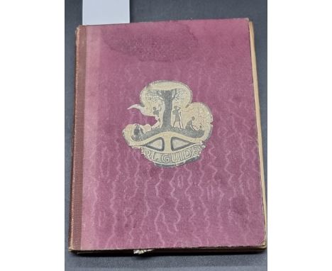GIRL GUIDES:&nbsp;an album of manuscript and cuttings related, circa late 1940s, to include 28 original cloth badges tipped i