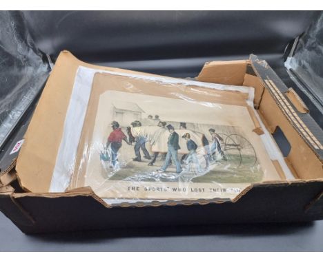 CURRIER &amp; IVES (Publishers):&nbsp;'The Sports Who Lost Their Tin': 'Two to Go!' and 'The Boss of the Road': 3 lithographe