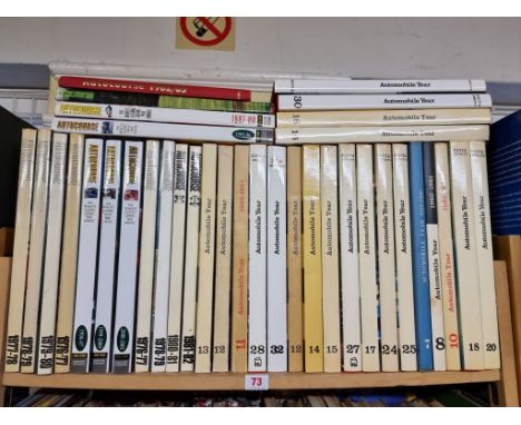 AUTOCOURSE/AUTOMOBILE YEAR:&nbsp;a collection of&nbsp;15 bound volumes of 'Autocourse', various years from 1962-95, all but t