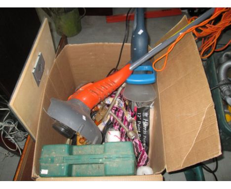 Assorted tools : disc cutter, strimmer, hedgecutter and hand tools
