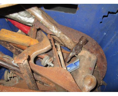 Box of tools : bill hook, planes etc.