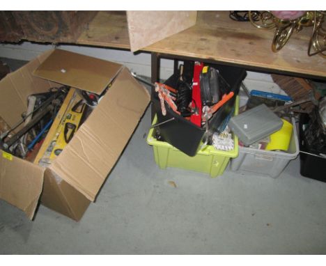 5 x boxes of workshop and garage tools