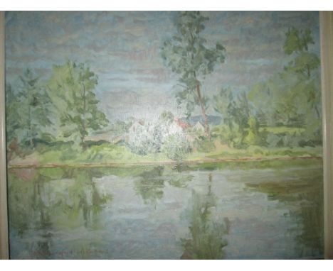 Mary Beresford Williams Ltd Edition screen print, charcoal sketch & 2 x landscapes