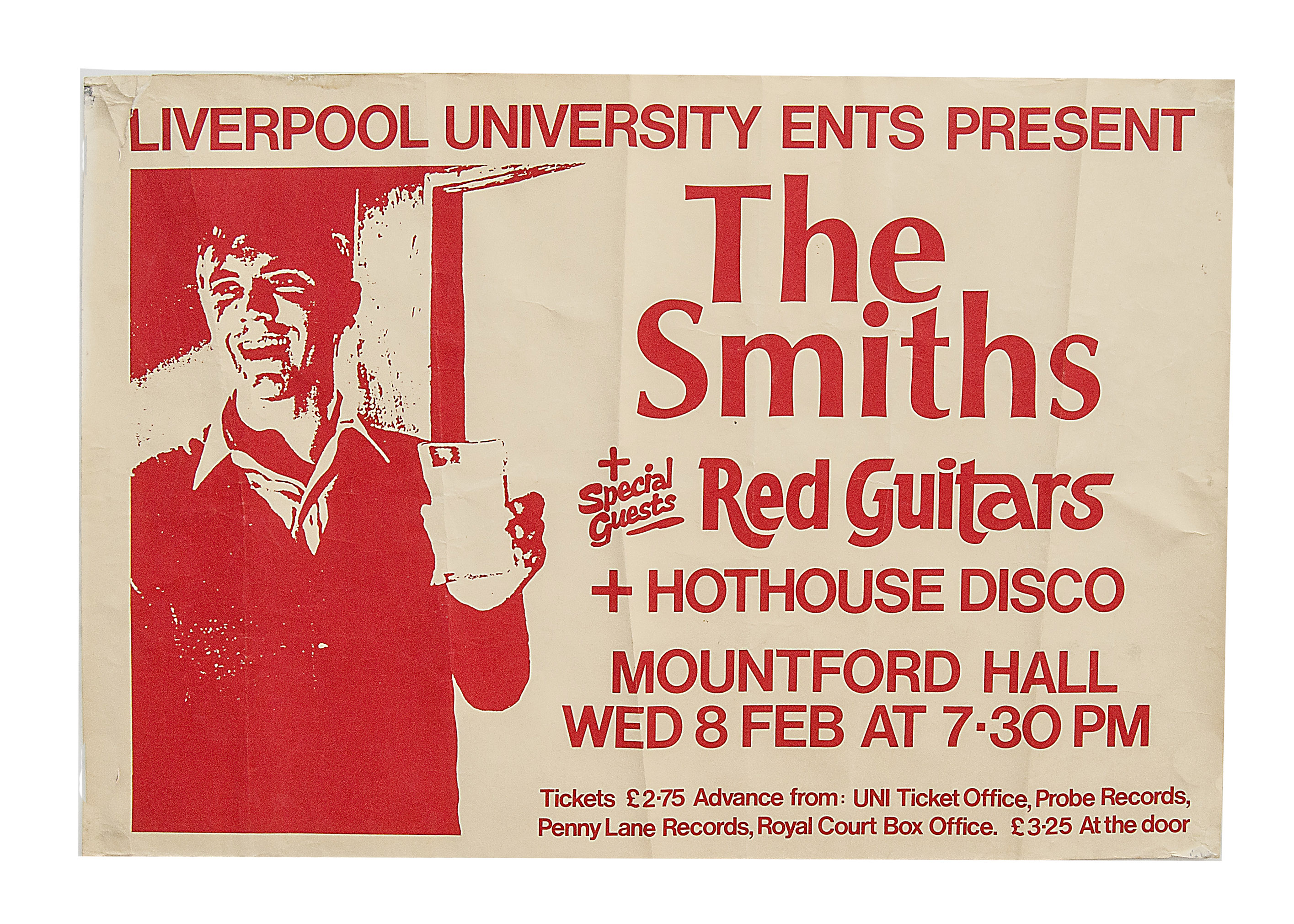 The Smiths Original UK concert poster for their cancelled gig at The