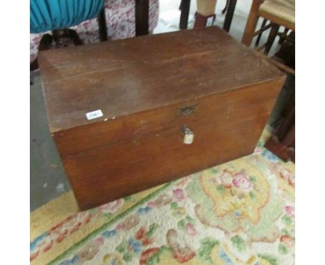 A mahogany tool chest.