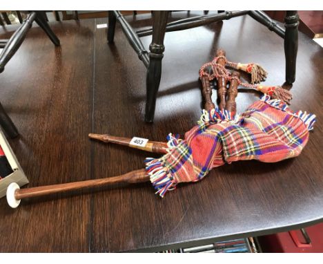A vintage decorative/childs bagpipes