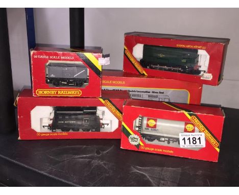 A boxed Hornby 1001 R.863 diesel locomotive and 4 boxed rolling stock