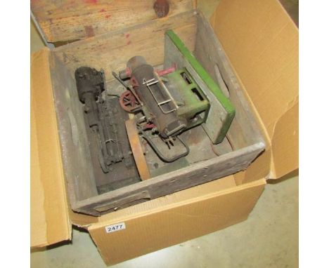 A model steam engine.