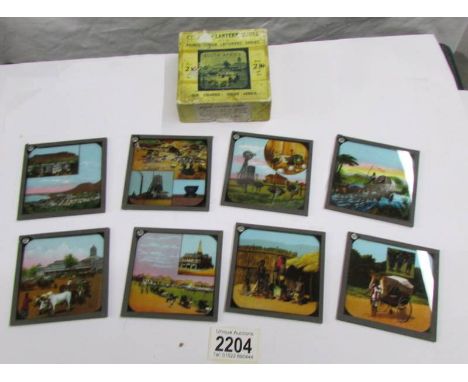 A set of coloured magic lantern slides 'South Africa'.