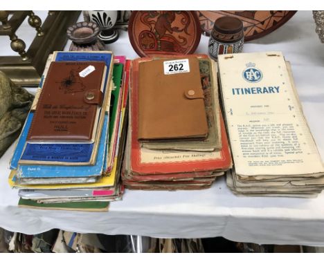 A quantity of various ordnance survey and other maps plus RAC itenaries