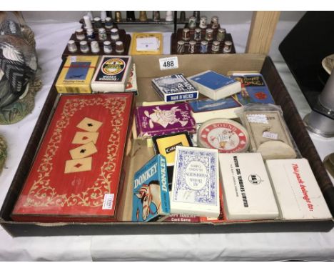 A quantity of vintage playing cards