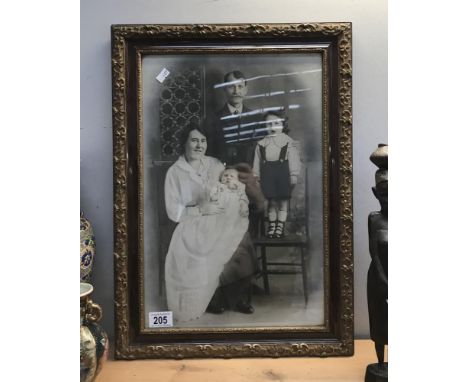 A large Edwardian framed family portrait