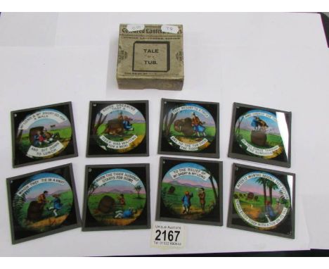 A set of coloured magic lantern slides entitled Tale of a Tub.