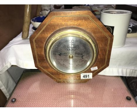 An inlaid mahogany Short &amp; Mason barometer