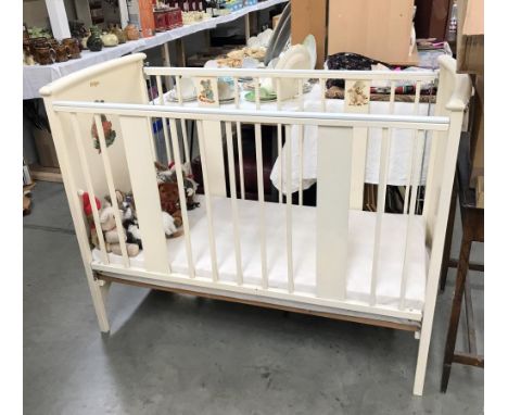 A vintage pedigree child's / baby's cot with animal depictions