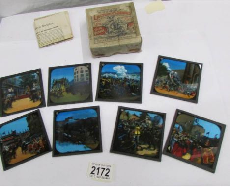 8 magic lantern slides entitled The Life of Queen Victoria.