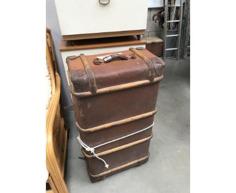 A vintage travel trunk