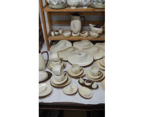 Approximately 48 pieces of Carlton Ware Australian design windswept pattern table ware including cups, saucers, plates, side 