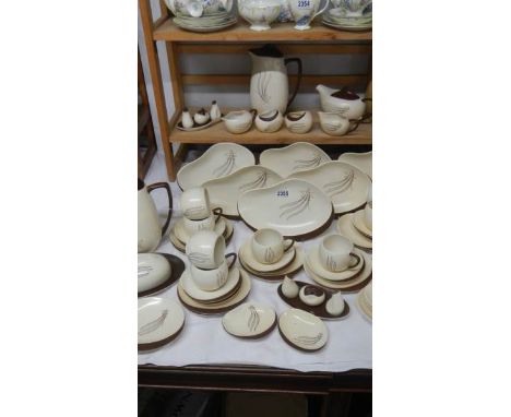 Approximately 48 pieces of Carlton Ware Australian design windswept pattern table ware including cups, saucers, plates, side 