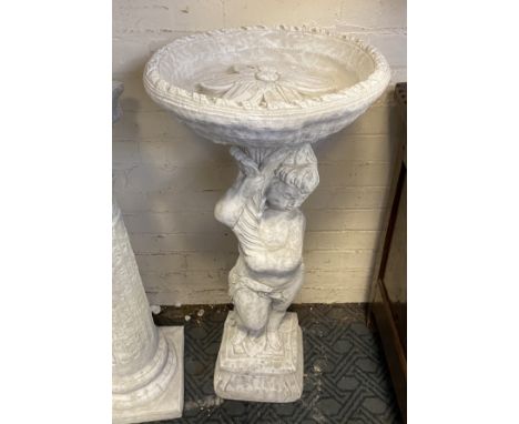 CHERUB BIRD BATH - GARDEN STATUE